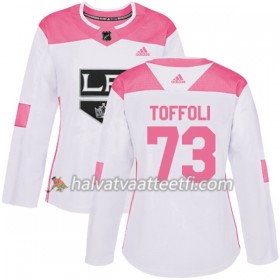 Naisten NHL Los Angeles Kings Pelipaita Tyler Toffoli 73 Adidas 2017-2018 Valkoinen Vaaleanpunainen Fashion Authentic
